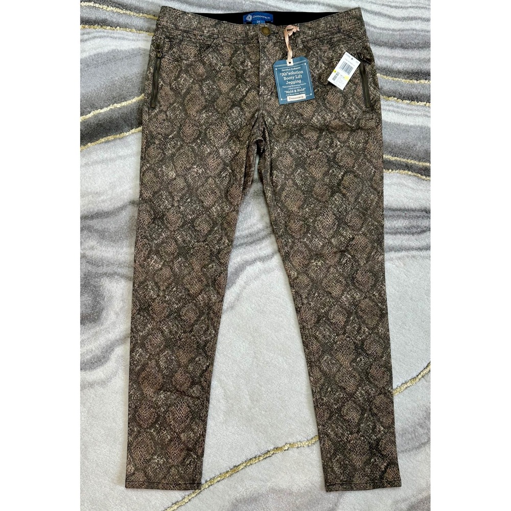NWT‎ Democracy Women 14 Ab solution Booty Lift Jegging Snake Print Portobello